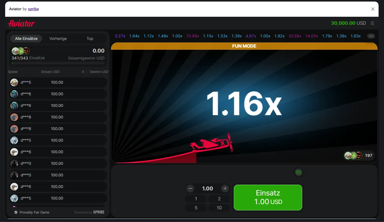 Aviator Crash Game mit Bitcoin